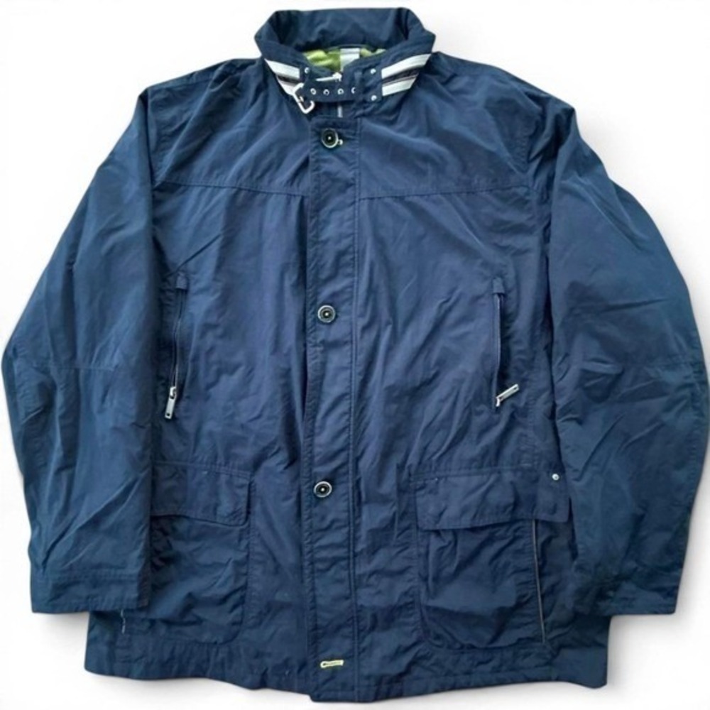 Bugatti Field Jacket European Brand Navy Blue Outdoor Lightweight Rain Coat